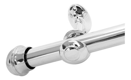 Varão Cromado Cortina Simples 4m E Espessura 28mm Alumínio 0