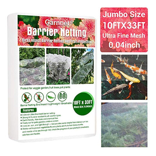 Malla Para Barrera De Jardín, 10 Pies X 33 Pies Malla Ultraf 0