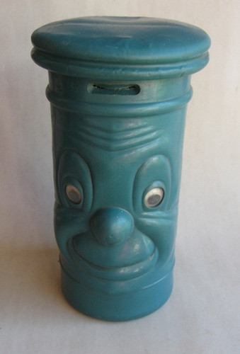 Antiguo Y Raro Buzon De Plastico Inflado, Alcancia, Usado 0