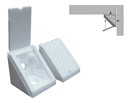 Soporte Para Estantes Triangulo Plastico X50 Unidades Bolsa 0
