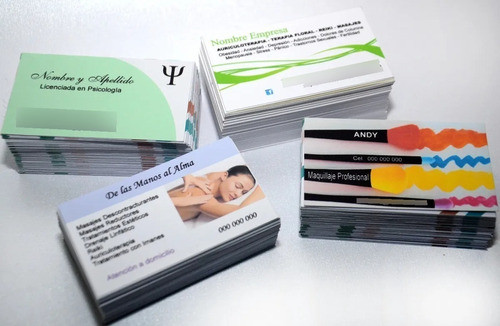 100 Tarjetas Personales, Papel Coteado 350 Gr. 0