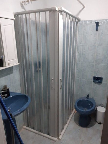 Mampara Plegable Baño Pvc Beige 0.85 X 1.85 1