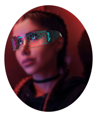 Lentes Visor Gafas Luminosas Anteojos Led Recargables Qq57 0