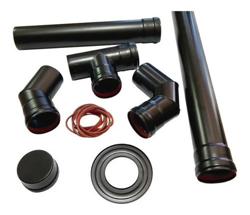 Kit De Caños Para Calefactor Estufa A Pellet 0