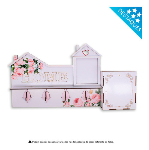 Porta Chaves E Retrato Home Com Prateleiras Para Objetos 0