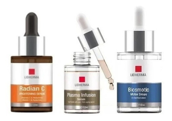 Kit X3 Serum Radian C + Biosmotic + Plasma Infusión Lidherma 0