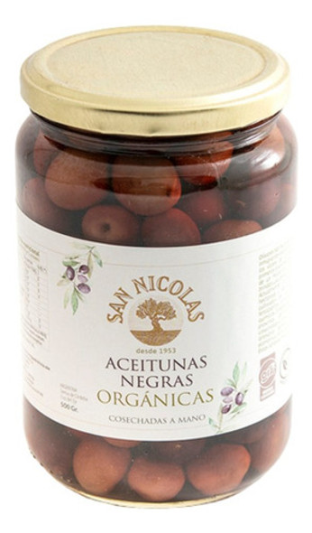 Aceitunas Orgánicas Negras San Nicolás X 500 Gr 0