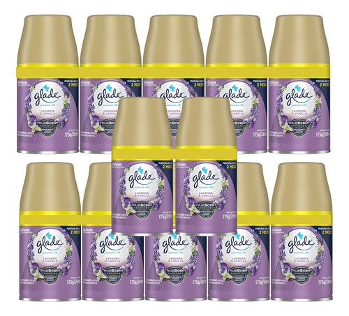 Kit 12 Refis Odorizador Automático Lavanda E Vanilla 296ml 0