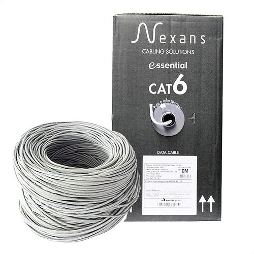 Cabo Rede Internet Nexans Cat.6 - 23 Awg Cinza - 55 Metros 1