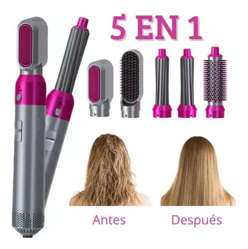 Cepillo Alisador Secador Buclera Modelador Y Planchita 5en1 1