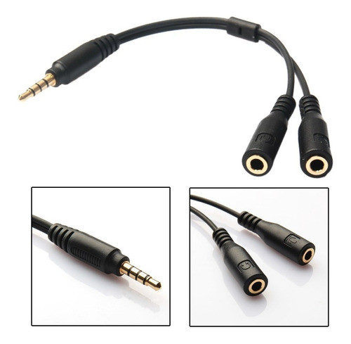 Adaptador Audio 3.5 M Pc Celular Ps4 - Microfono Y Auricular 0