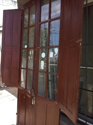 Puertas Puerta Doble Hoja Cuadrille Madera  Pinotea 245x1.03 0