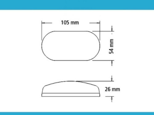 Farol Baiml 1035 Lat/cab/tras. Acrilico P/lamp. C/iimpreso 1