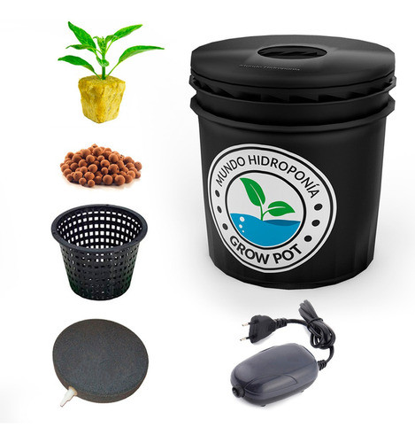 Hidroponia Balde Hidro Tacho 10l Dwc Grow Pot 0