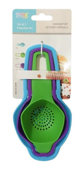 Medidor 6 Piezas + Cernidor Embudo Y Colador . Reposteria 1