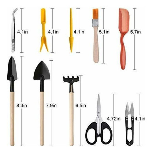 Juego De 10 Herramientas Para Bonsái, Suculentas, Mini... 1