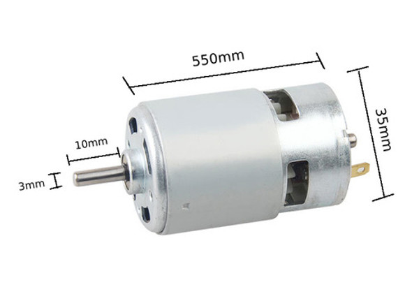 Motor 12v Dc 550 Alta Rotação 100w 20000rpm Cnc Nfe 1