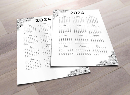 Kit Imprimible Diseños Calendarios Almanaques 2024 P4 1
