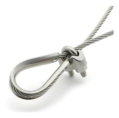 Guardacabo De Hierro Galvanizado Para Cable Acero 1/4 Dogo 1