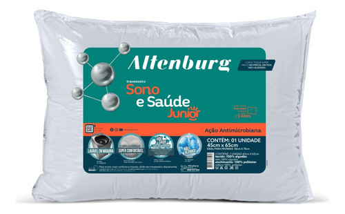 Kit 2 Travesseiro Altenburg Sono E Saúde Junior 45x65 0