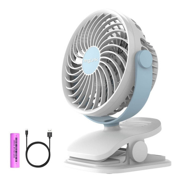 Ventilador Con Clip, Portátil, Recargable, Funciona Con P 0