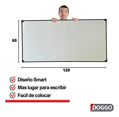 Pizarra Blanca Uso Intensivo 60x120 Laminado Premium 1