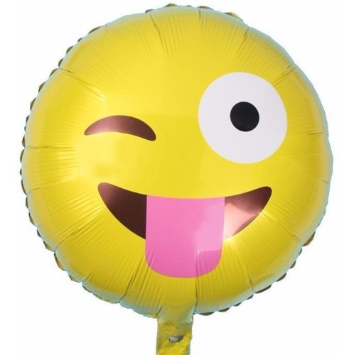 Globos Emojis Metalizados 45 Cm De Diámetro. Set De 2 Globos 1