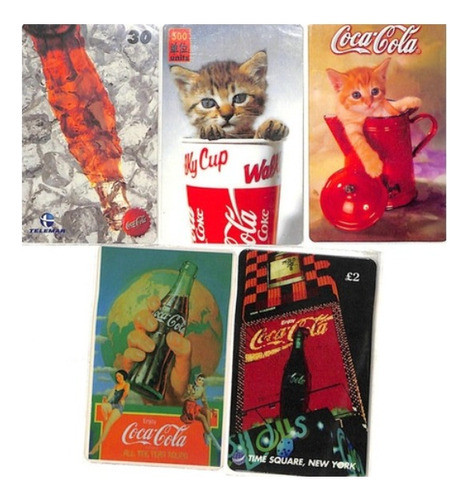 44 Cartões Telefônicos Coca Cola - Várias Séries E Países 0