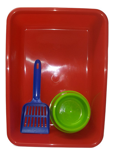 Set Sanitario Gato Bandeja + Palita + Comedero 0