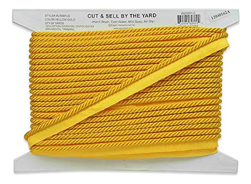 Trims By The Yard Ebony 1/8  Twisted Lip Cord Trim | Oro Ama 1