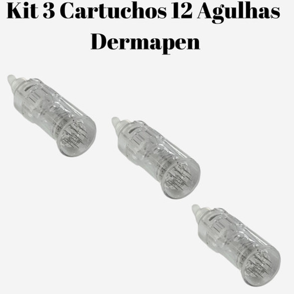 Kit 3 Cartuchos Dps 12 Microagulhas Dermapen Com Anvisa 1