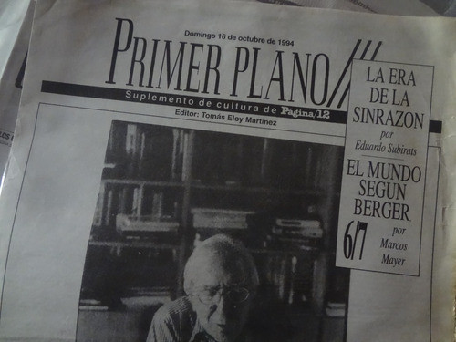 Primer Plano 1994 Paco Porrua Garcia Marquez John Berger 0