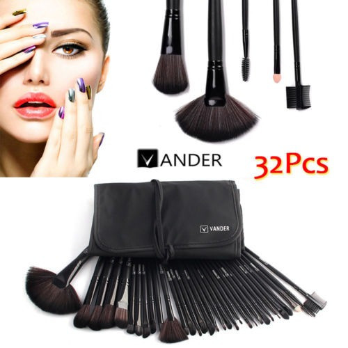 Vander 32pcs Set De Pinceles De Maquillaje Belleza Negra De 1