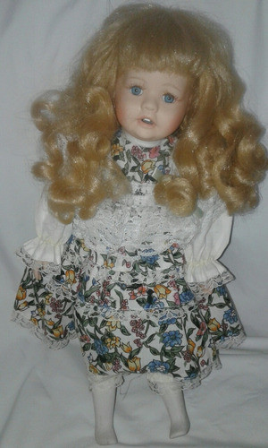 Muñeca Cabecita, Piernas Y Manos De Porcelana  Vestida 0