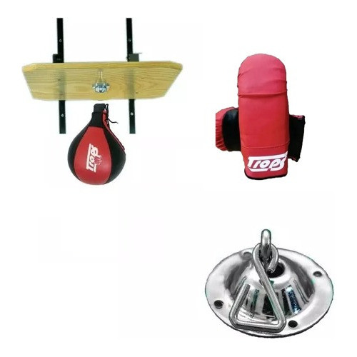 Puching Pera+rotor+guantes +table De Madera Listo Para Usar 0