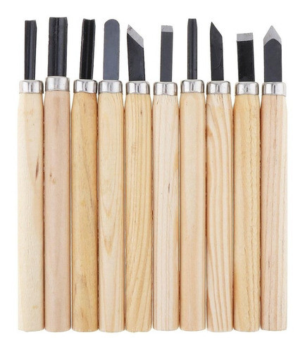 Set 10 Gubias Para Tallado En Madera No Cincel Formol 21i 0