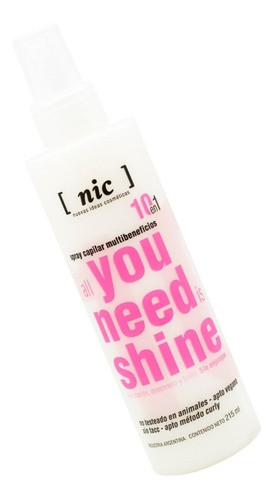Nic All You Need Is Shine Acondicionador 10 En 1 Brillo Pelo 1