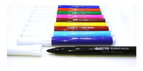Marcadores Giotto Turbo Maxi X 10 Maxi Lavables No Tóxicos 1