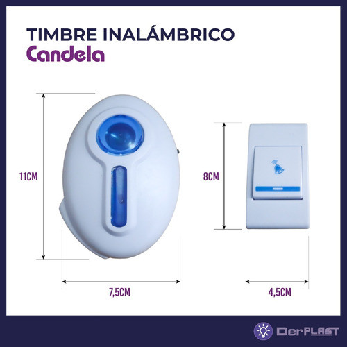 Timbre Inalámbrico Exterior A Pila Melodía Sin Cable 1