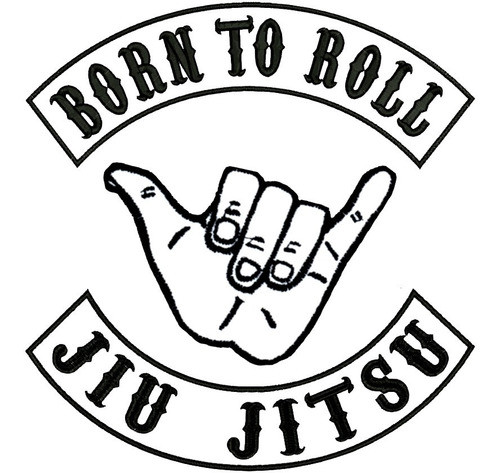 Parches Jiu Jitsu Born To Roll Brasilero Brasil Para Espalda 0