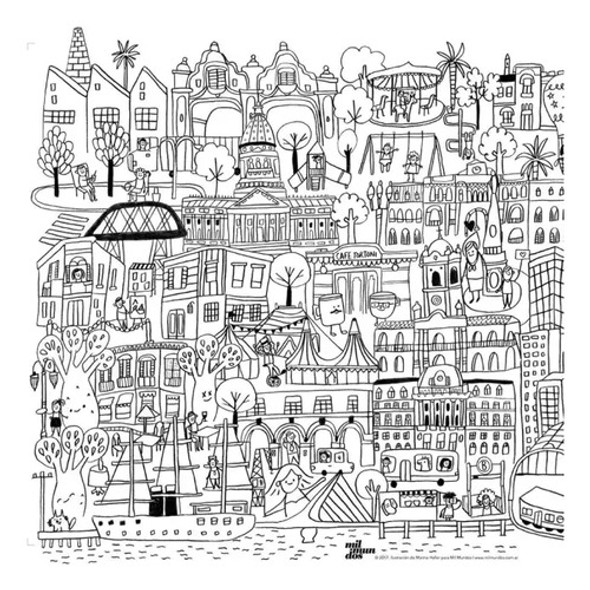 Lamina Mural Para Pintar Mil Mundos - Buenos Aires 0