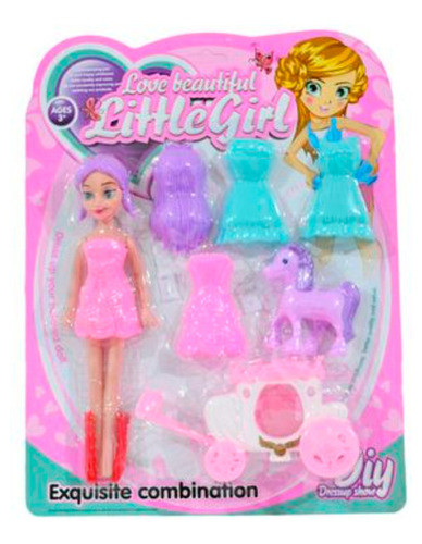 Muñeca Con Accesorios 7 Piezas En Blister 27.5x36cm - 50454 0