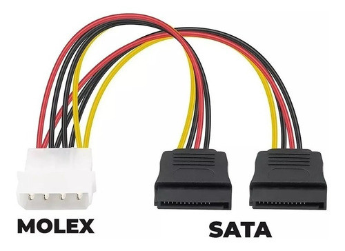 Cabo Adaptador Molex Y Sata Splitter Fonte Energia Mineração 0