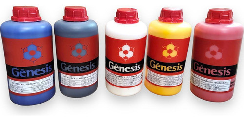 Kit De Tintas A Base De Agua Para Aerografia 5 Lts Primarias 0