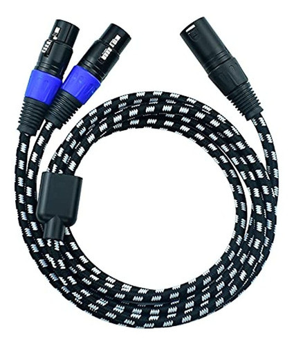 Mugteeve Xlr Splitter Y Cable 2 Hembra A 1 Macho, Cable De C 0