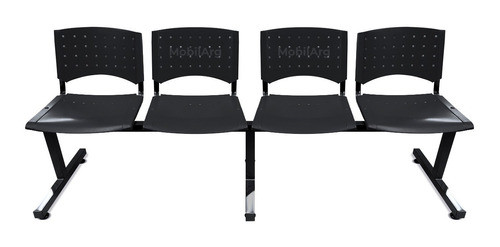 Silla Tandem X4 Salas De Espera Consultorios Recepcion Hospitales Caño 40/40 Mm Con 3 Patas Y 6 Apoyos Regulables 0