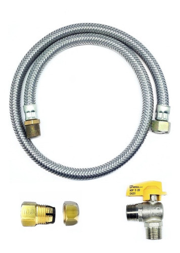 Mangueira De Gás - Kit Instalação P/ Gás Glp Canalizado 1m 1