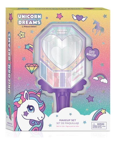 Maquillaje Cosmetico Make Up Espejo Mano Unicornio 0