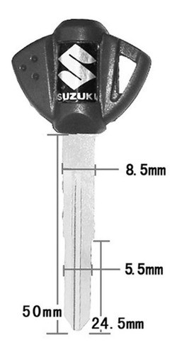 Llave Suzuki Moto Contacto Arranque Dr Dl Gsf Gsr Gsx Negra 1