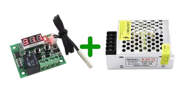 Termostato Controlador De Temperatura W1209 + Fonte 110/220v 1